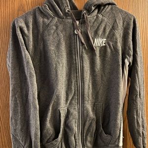 Grey Nike Zip Up Jacket